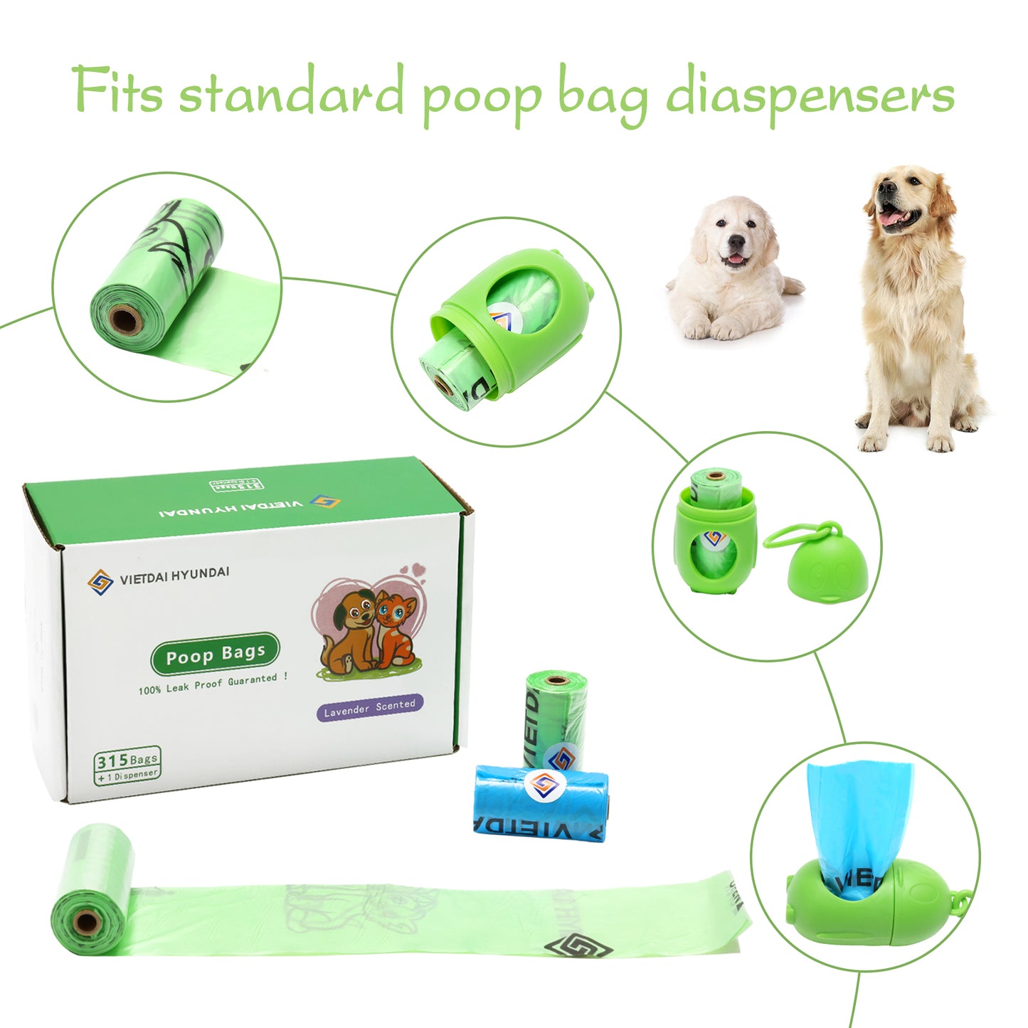 VIETDAI Dog Poop Bag 21 Rolls