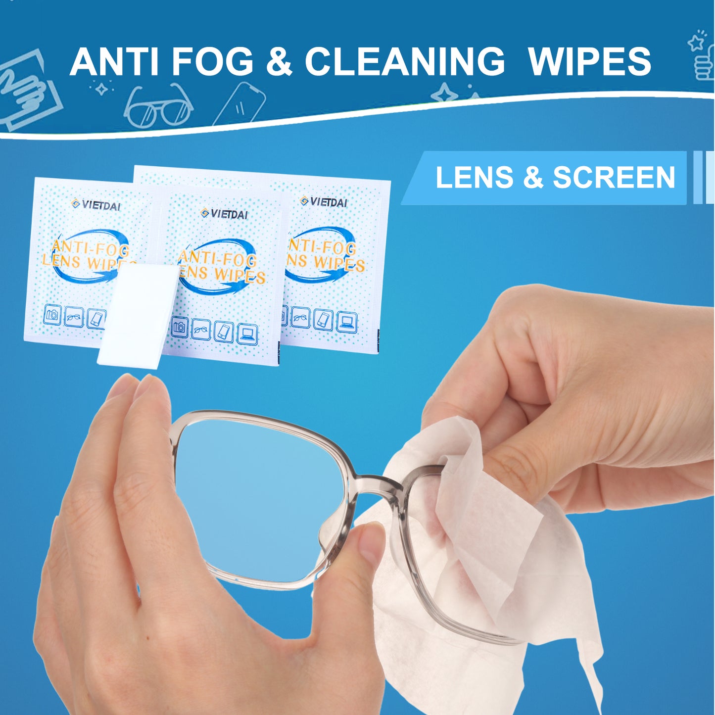 VIETDAI Anti-Fog Lens Wipes