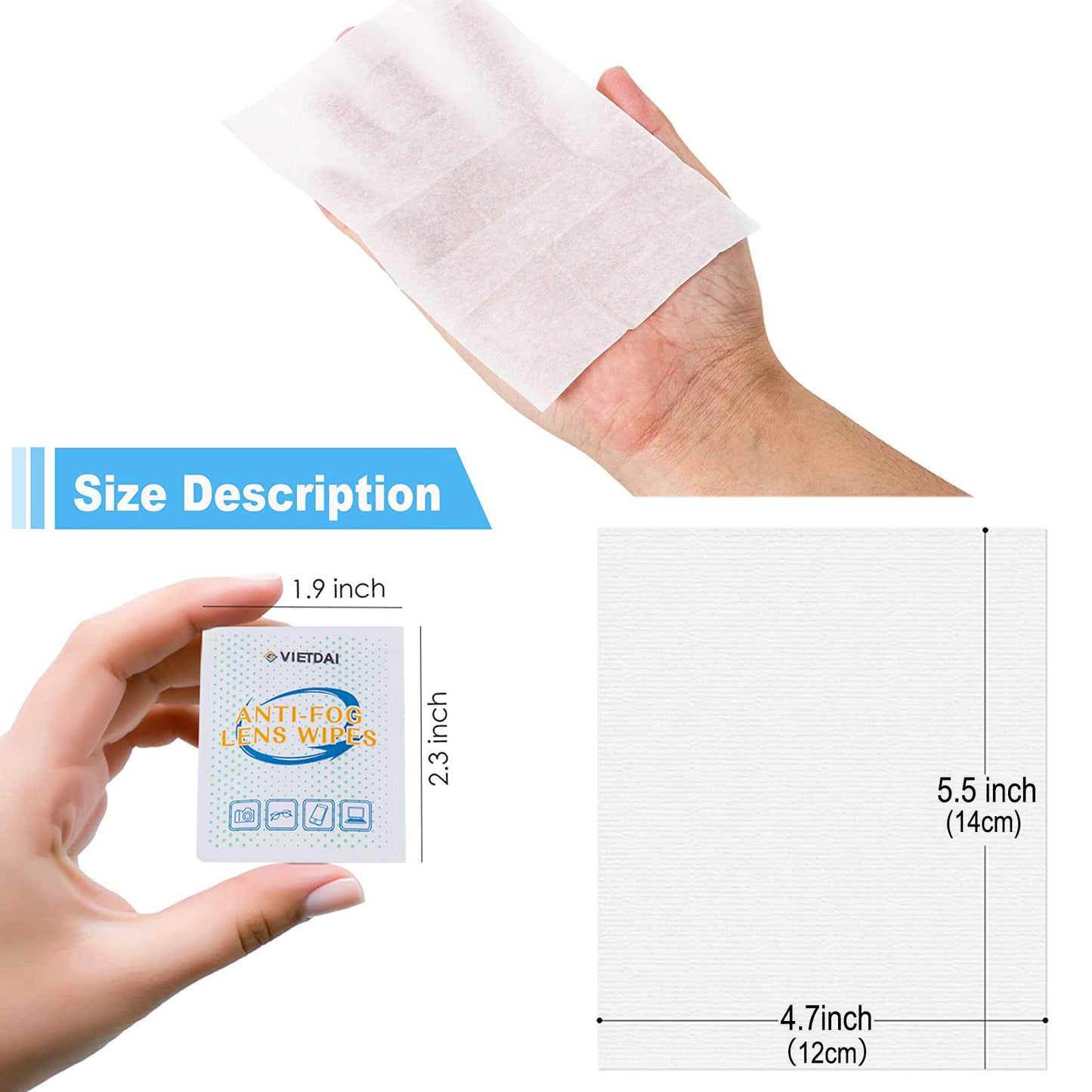 VIETDAI Anti-Fog Lens Wipes